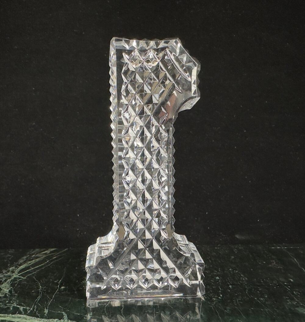 Waterford Cut Crystal Vase, Diamond Pattern